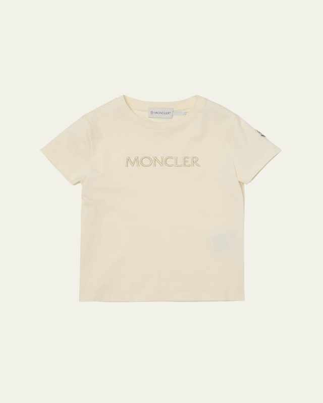Girl's Tonal Embroidered Logo Short-Sleeve T-Shirt, Size 12-14